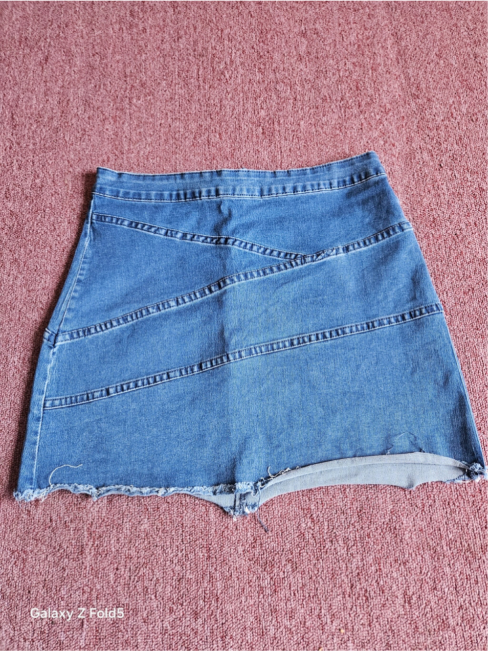 Women's Mustard Seed Denim Mini Skirt Blue Size L